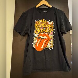THE ROLLING STONES Men’s Black Cotton Tee